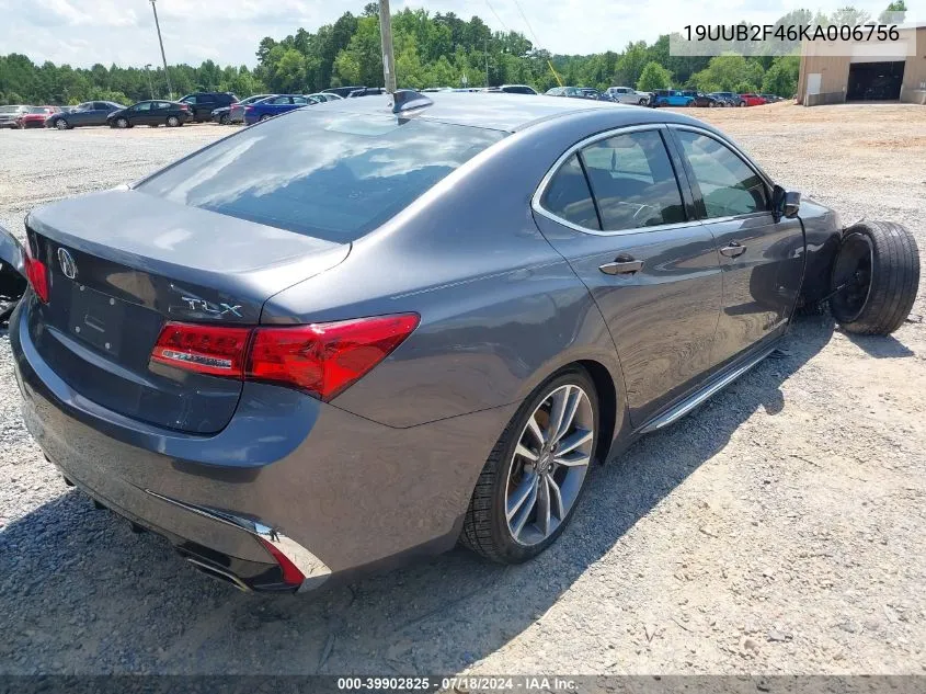 2019 Acura Tlx Tech Pkg VIN: 19UUB2F46KA006756 Lot: 39902825