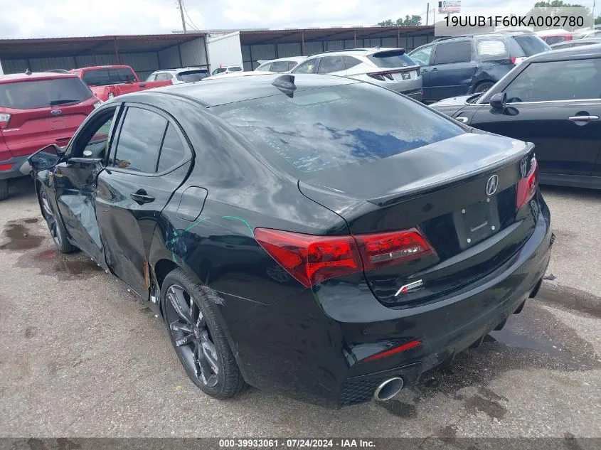 19UUB1F60KA002780 2019 Acura Tlx Tech A-Spec Pkgs