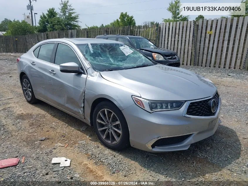 2019 Acura Tlx Standard VIN: 19UUB1F33KA009406 Lot: 39958325