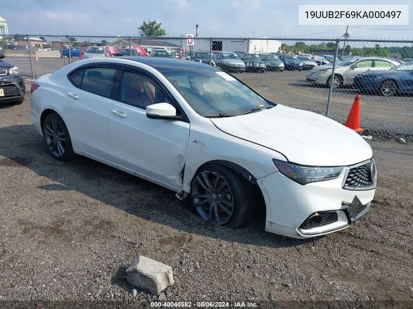 2019 Acura Tlx Tech A-Spec Pkgs VIN: 19UUB2F69KA000497 Lot: 40040582