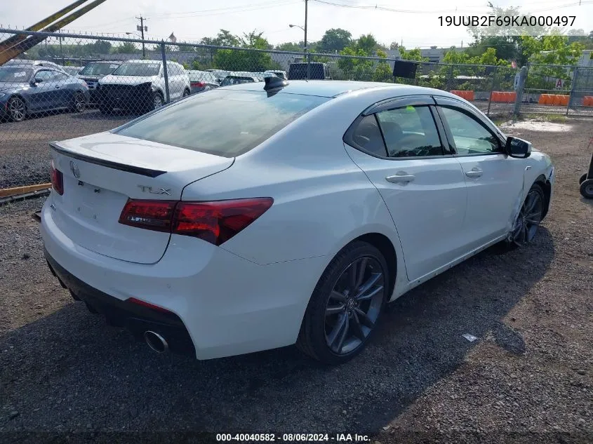 2019 Acura Tlx Tech A-Spec Pkgs VIN: 19UUB2F69KA000497 Lot: 40040582