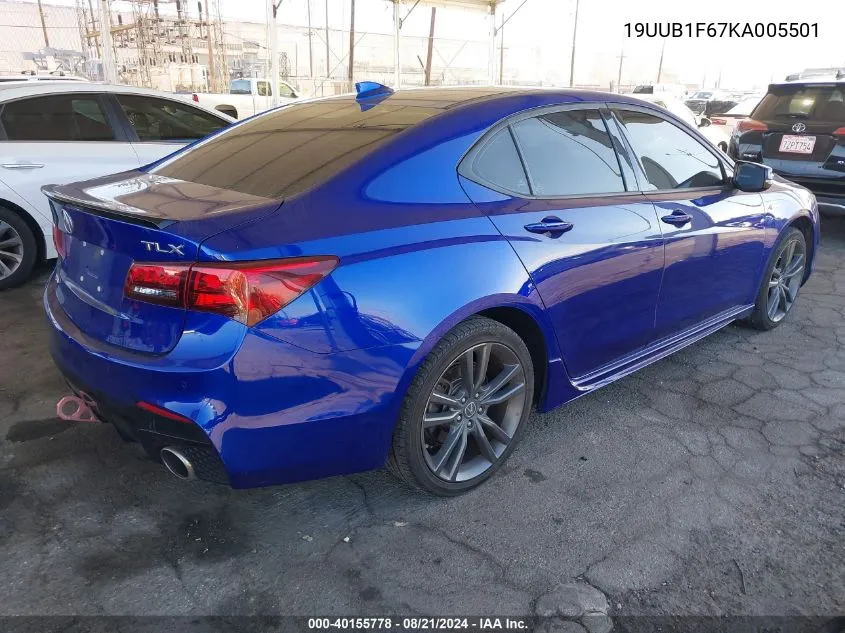 2019 Acura Tlx Technology/A-Spec VIN: 19UUB1F67KA005501 Lot: 40155778