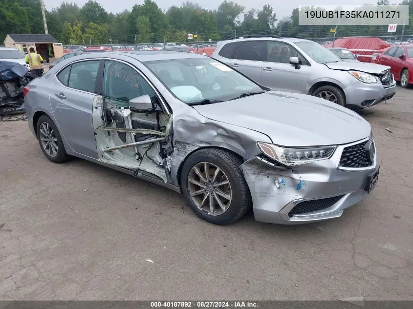 2019 Acura Tlx Standard VIN: 19UUB1F35KA011271 Lot: 40187892