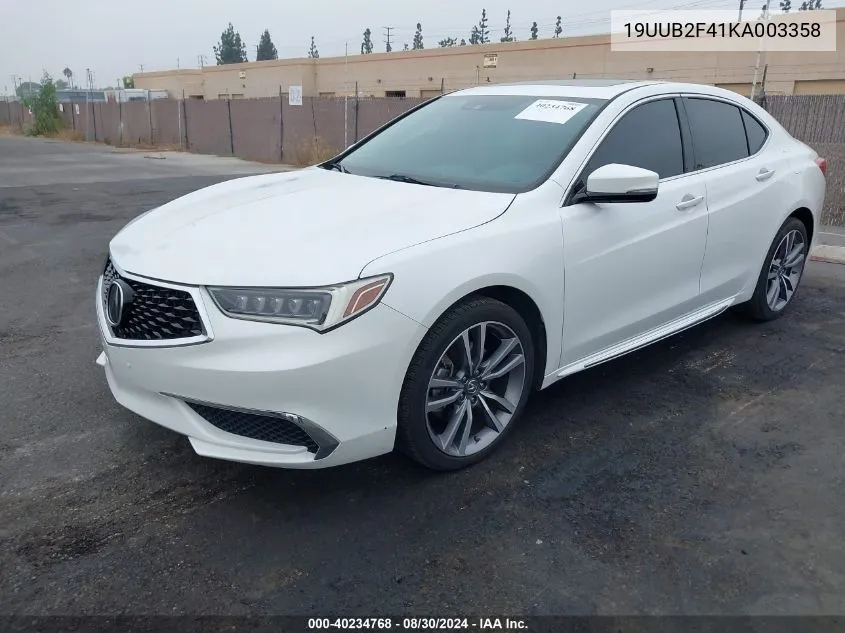 19UUB2F41KA003358 2019 Acura Tlx Tech Pkg