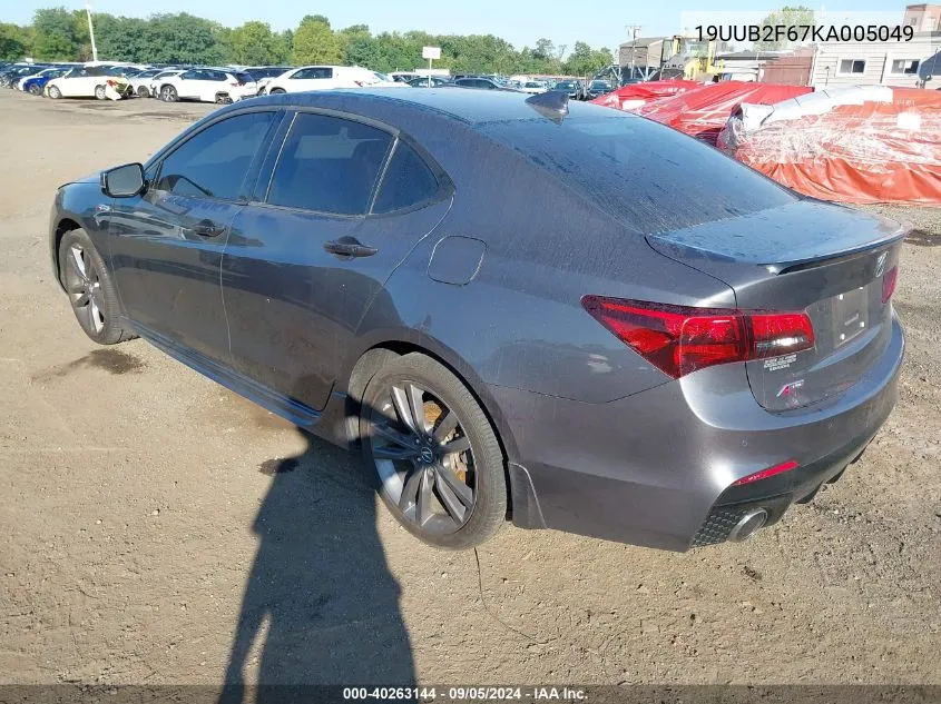 2019 Acura Tlx Tech A-Spec Pkgs VIN: 19UUB2F67KA005049 Lot: 40263144