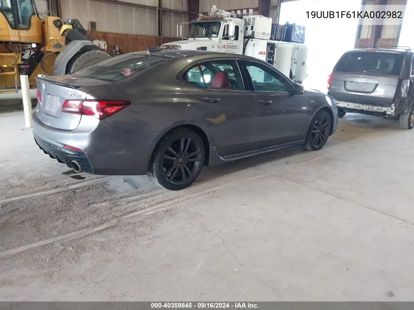 2019 Acura Tlx Tech A-Spec Pkgs VIN: 19UUB1F61KA002982 Lot: 40359845