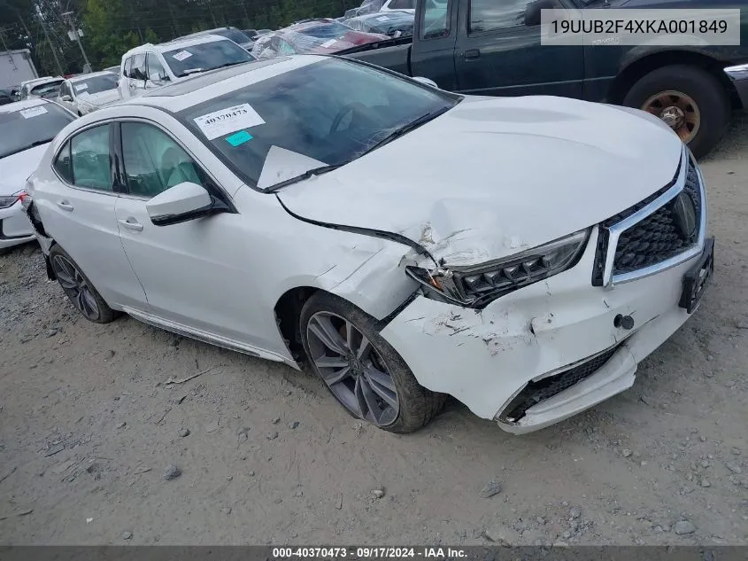 2019 Acura Tlx Tech Pkg VIN: 19UUB2F4XKA001849 Lot: 40370473