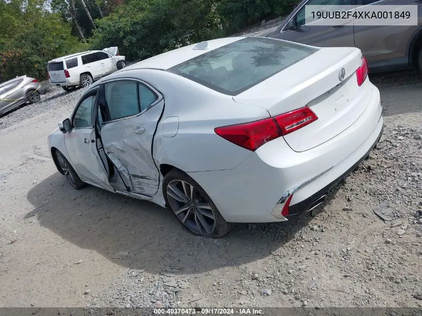 2019 Acura Tlx Tech Pkg VIN: 19UUB2F4XKA001849 Lot: 40370473