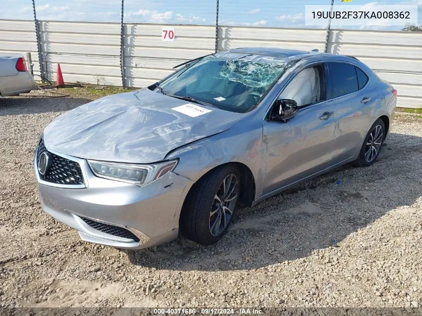 2019 Acura Tlx Standard VIN: 19UUB2F37KA008362 Lot: 40371686