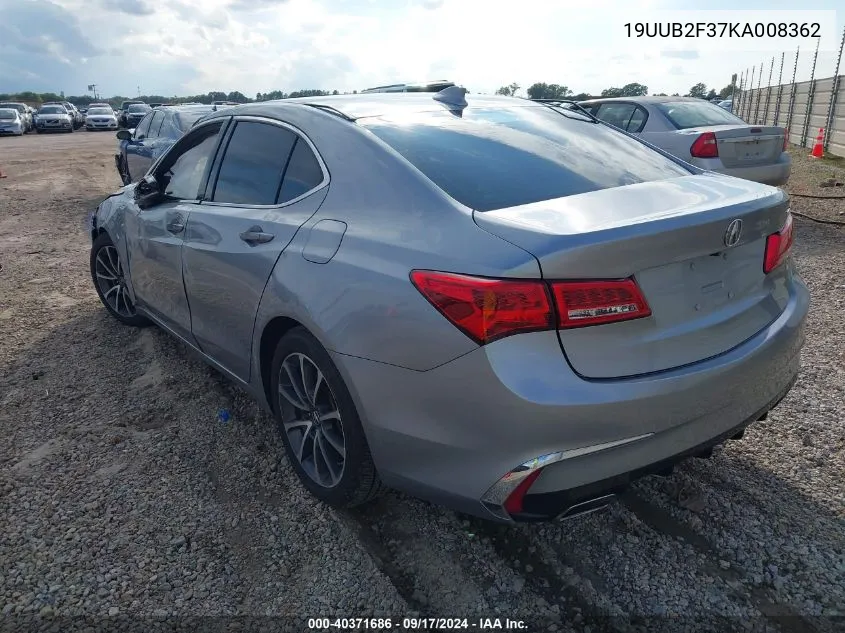 2019 Acura Tlx Standard VIN: 19UUB2F37KA008362 Lot: 40371686