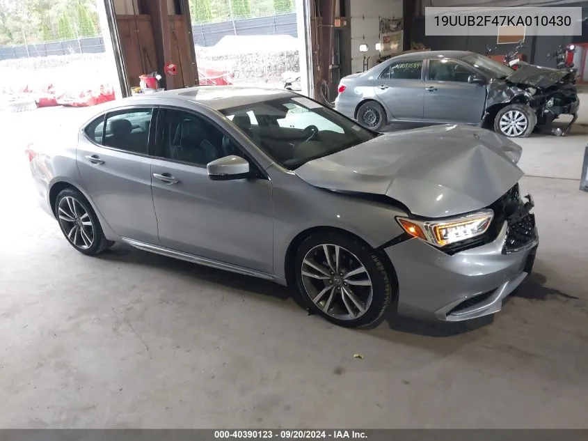 2019 Acura Tlx Tech Pkg VIN: 19UUB2F47KA010430 Lot: 40390123