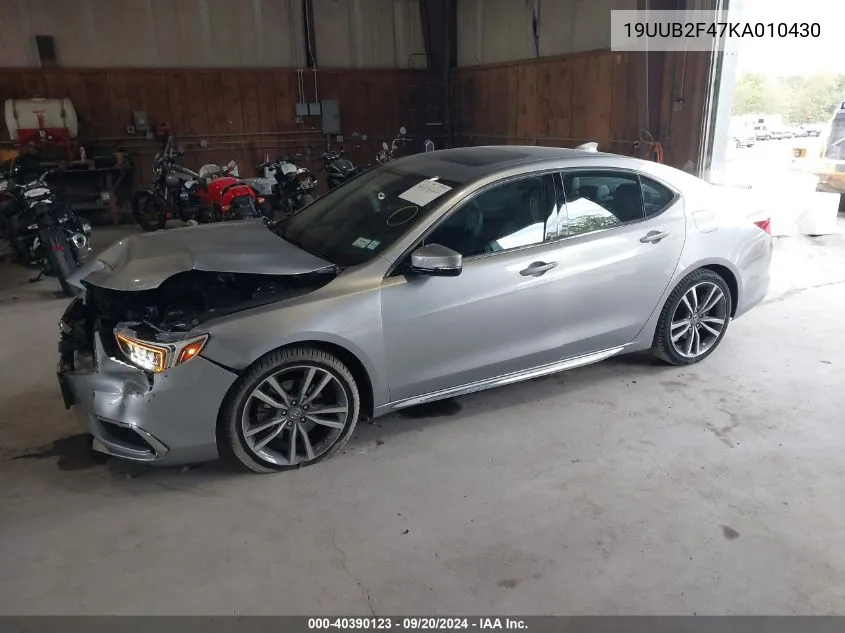 2019 Acura Tlx Tech Pkg VIN: 19UUB2F47KA010430 Lot: 40390123