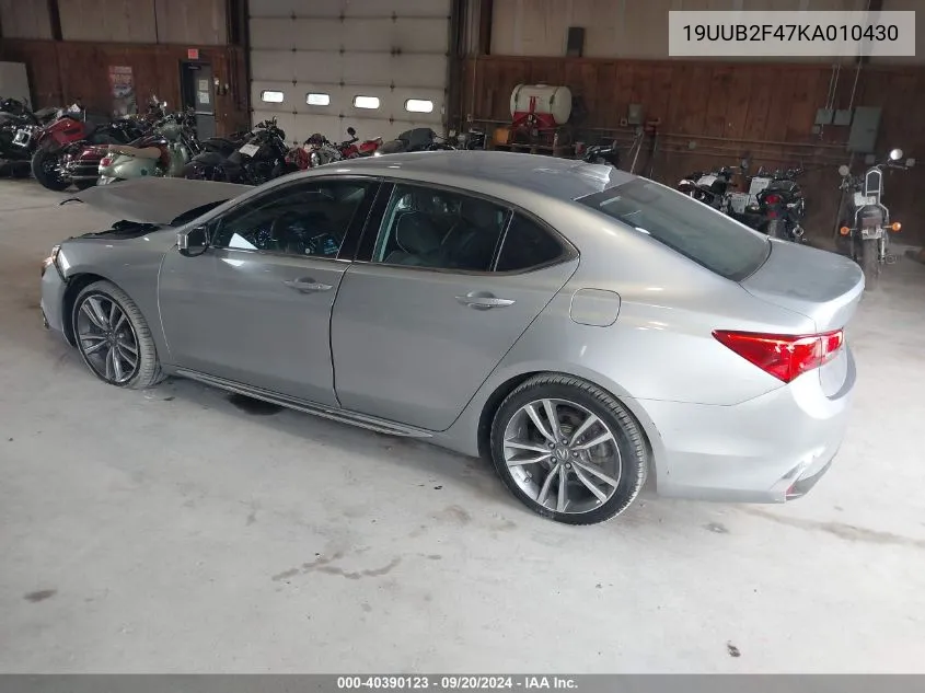 2019 Acura Tlx Tech Pkg VIN: 19UUB2F47KA010430 Lot: 40390123