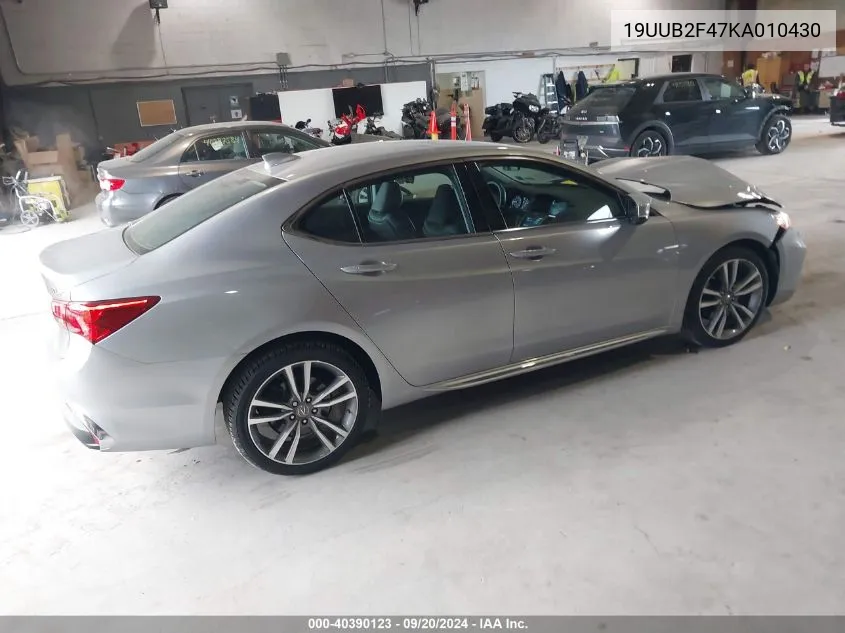 2019 Acura Tlx Tech Pkg VIN: 19UUB2F47KA010430 Lot: 40390123