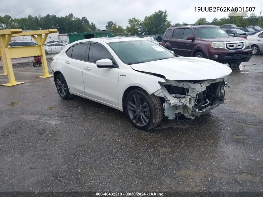 2019 Acura Tlx Tech A-Spec Pkgs VIN: 19UUB2F62KA001507 Lot: 40432210