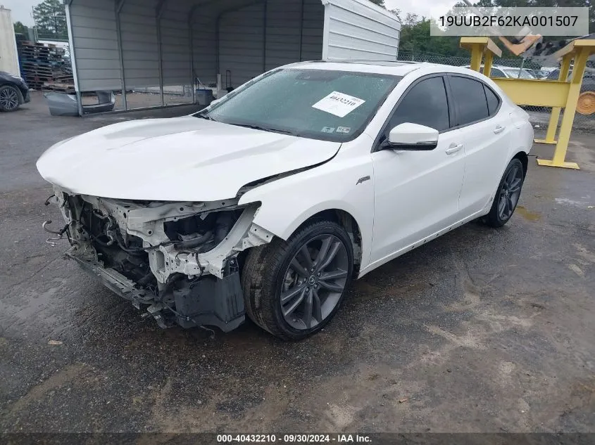 2019 Acura Tlx Tech A-Spec Pkgs VIN: 19UUB2F62KA001507 Lot: 40432210