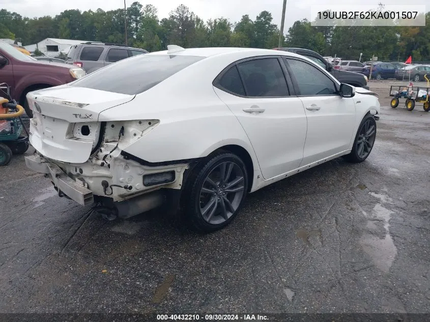 2019 Acura Tlx Tech A-Spec Pkgs VIN: 19UUB2F62KA001507 Lot: 40432210