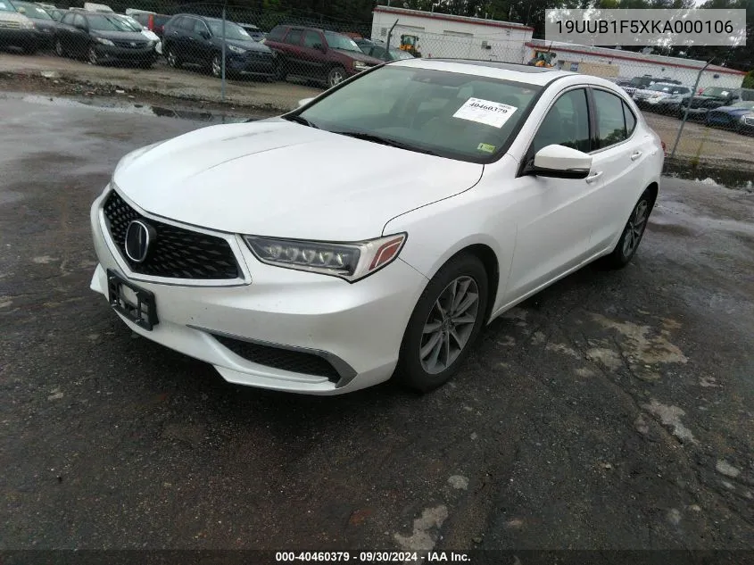 2019 Acura Tlx Tech Pkg VIN: 19UUB1F5XKA000106 Lot: 40460379