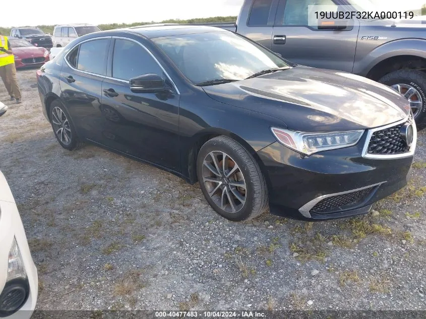 2019 Acura Tlx Standard VIN: 19UUB2F32KA000119 Lot: 40477483