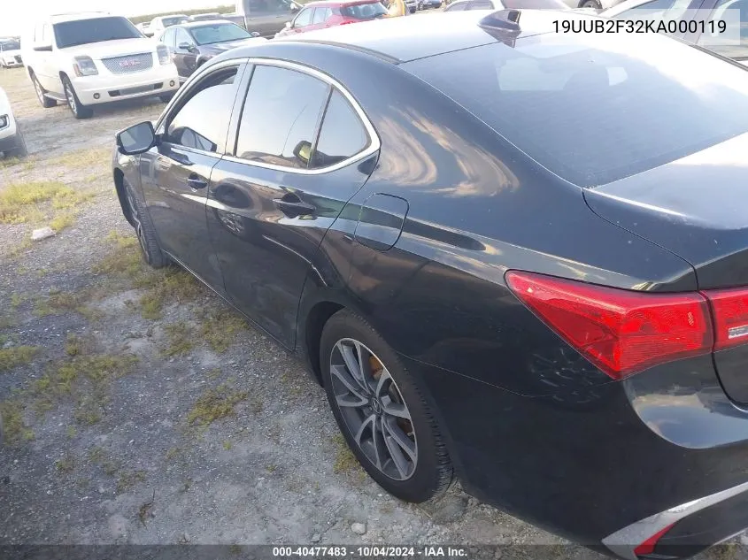 2019 Acura Tlx Standard VIN: 19UUB2F32KA000119 Lot: 40477483