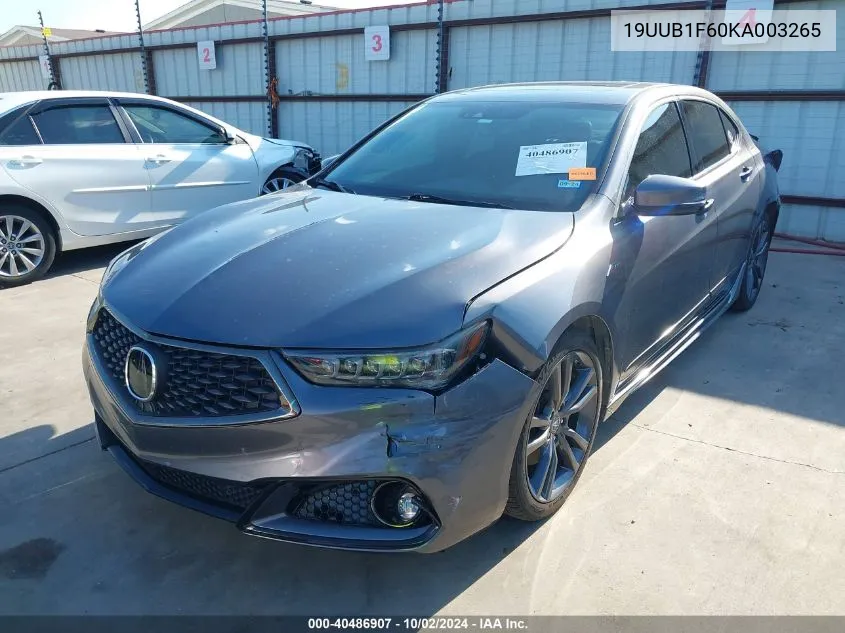 2019 Acura Tlx Tech A-Spec Pkgs VIN: 19UUB1F60KA003265 Lot: 40486907