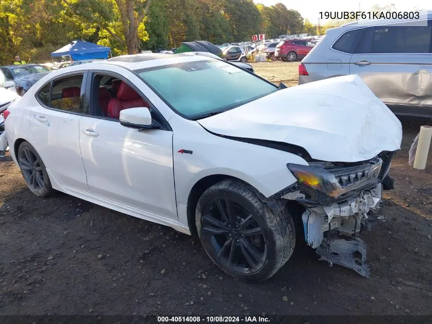 2019 Acura Tlx Technology/A-Spec VIN: 19UUB3F61KA006803 Lot: 40514008