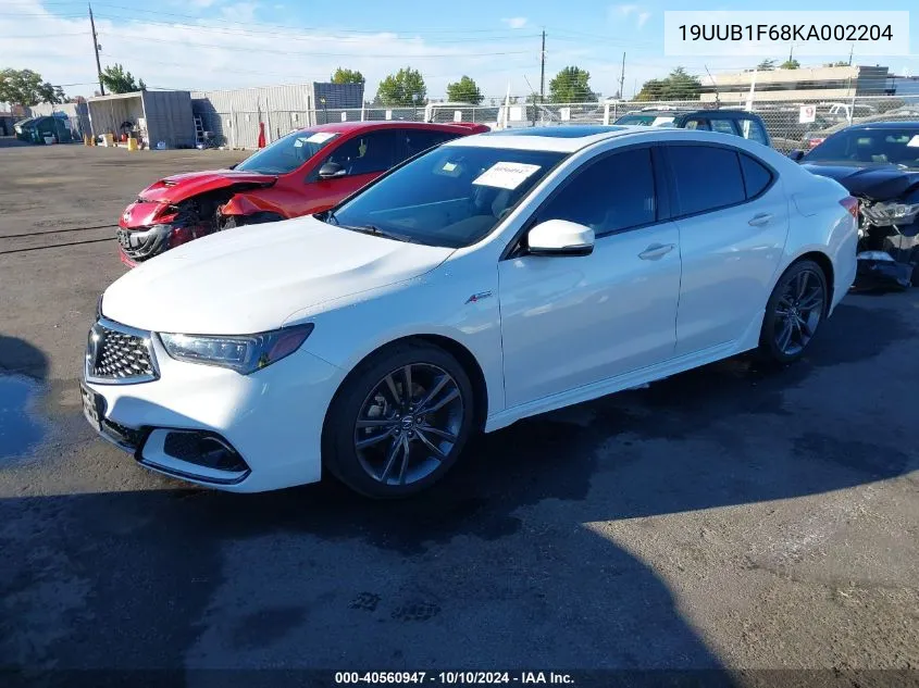 2019 Acura Tlx Tech A-Spec Pkgs/W/A-Spec Pkg Red Leather VIN: 19UUB1F68KA002204 Lot: 40560947