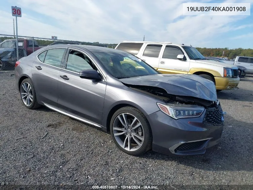 2019 Acura Tlx Technology VIN: 19UUB2F40KA001908 Lot: 40570807