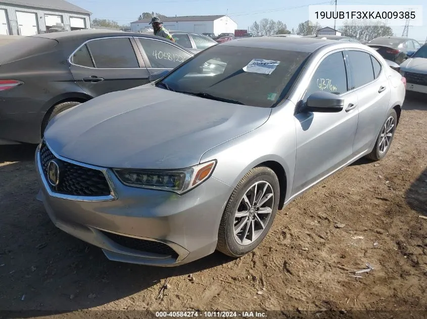 2019 Acura Tlx Standard VIN: 19UUB1F3XKA009385 Lot: 40584274