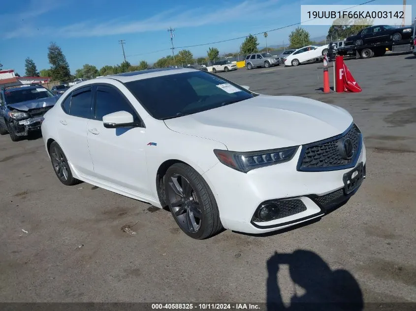 2019 Acura Tlx Tech A-Spec Pkgs VIN: 19UUB1F66KA003142 Lot: 40588325