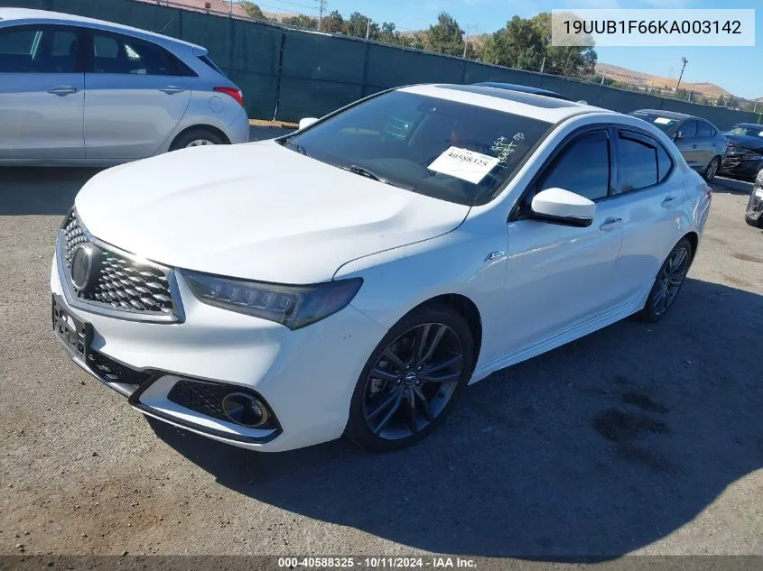 2019 Acura Tlx Tech A-Spec Pkgs VIN: 19UUB1F66KA003142 Lot: 40588325