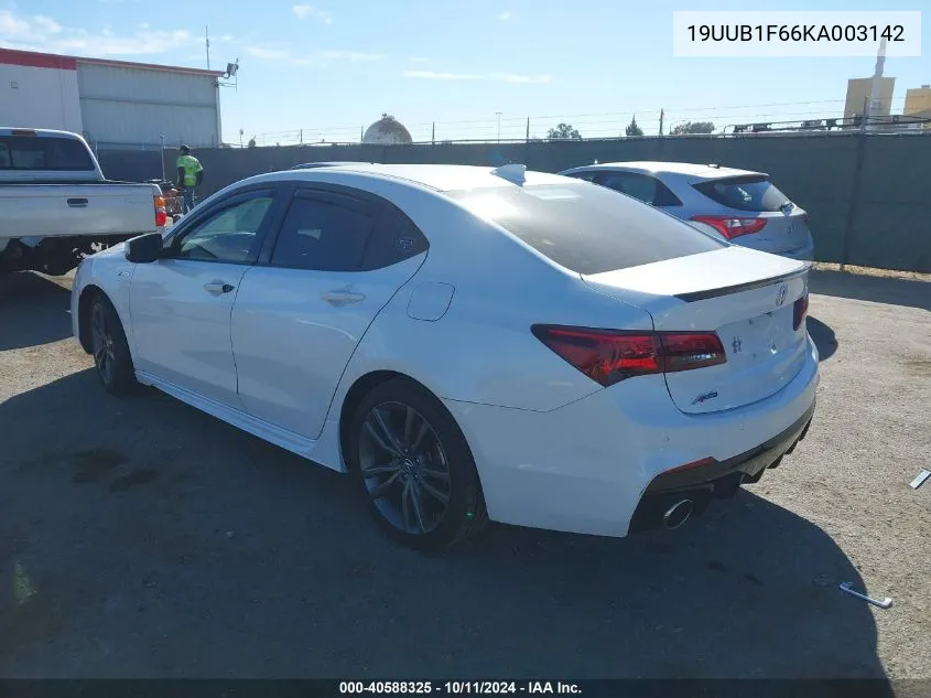 2019 Acura Tlx Tech A-Spec Pkgs VIN: 19UUB1F66KA003142 Lot: 40588325