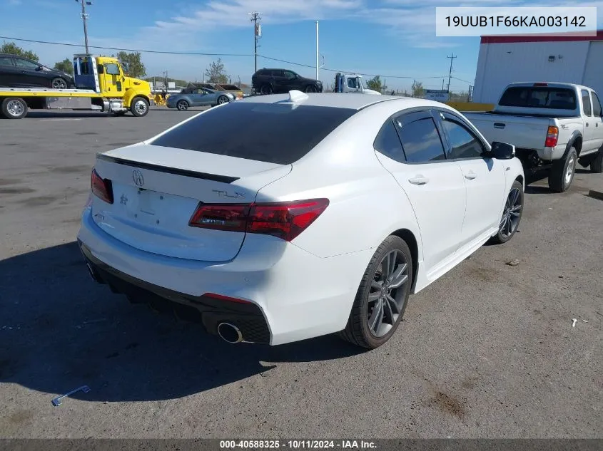 2019 Acura Tlx Tech A-Spec Pkgs VIN: 19UUB1F66KA003142 Lot: 40588325