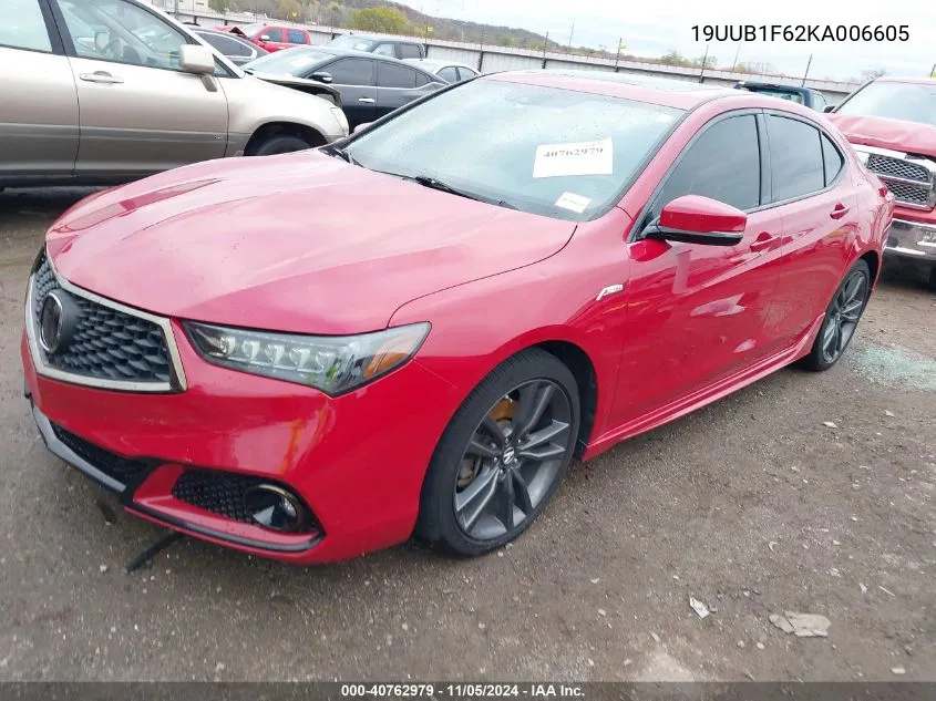 2019 Acura Tlx Tech A-Spec Pkgs VIN: 19UUB1F62KA006605 Lot: 40762979