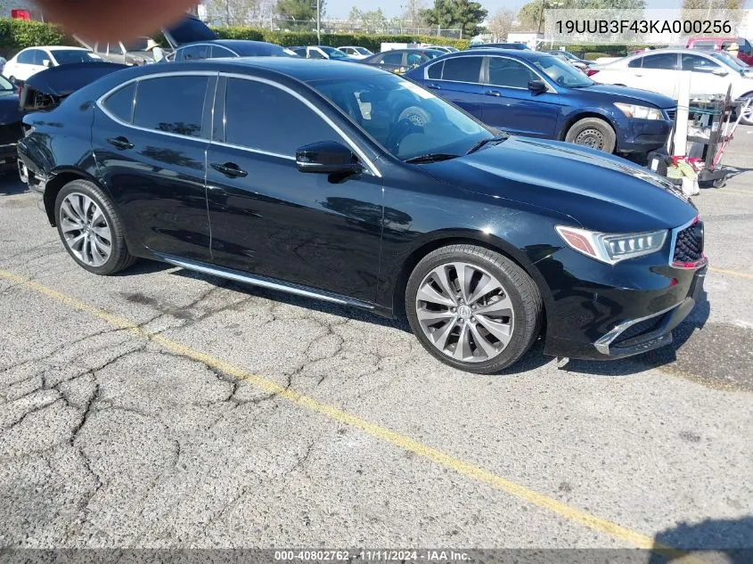 2019 Acura Tlx Tech Pkg VIN: 19UUB3F43KA000256 Lot: 40802762