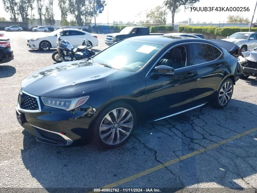 2019 Acura Tlx Tech Pkg VIN: 19UUB3F43KA000256 Lot: 40802762