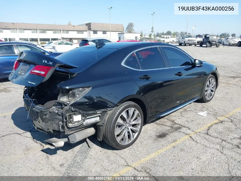 2019 Acura Tlx Tech Pkg VIN: 19UUB3F43KA000256 Lot: 40802762