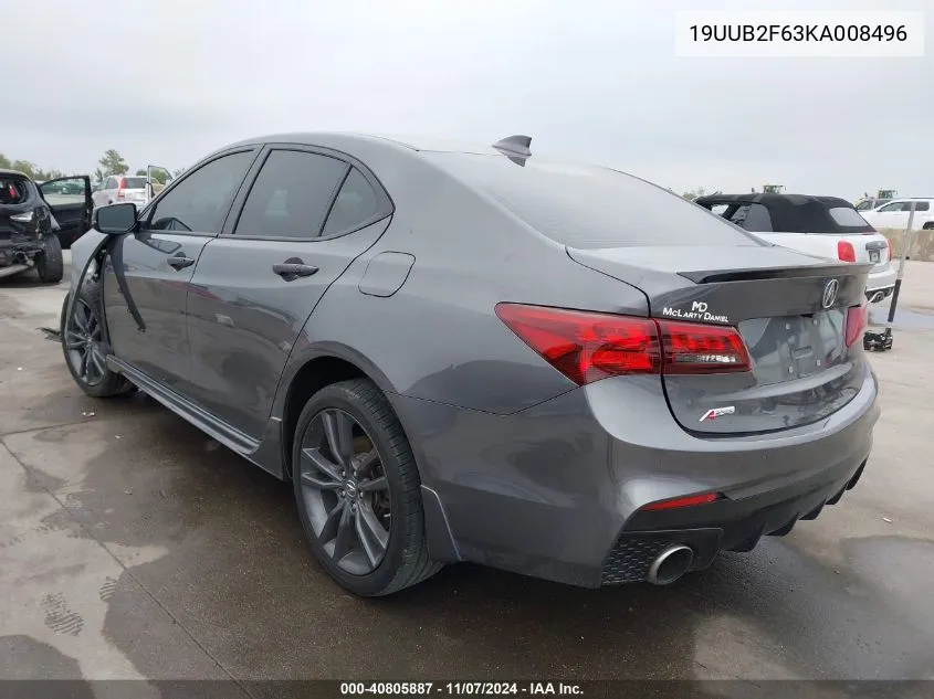 2019 Acura Tlx Tech A-Spec Pkgs/W/A-Spec Pkg VIN: 19UUB2F63KA008496 Lot: 40805887