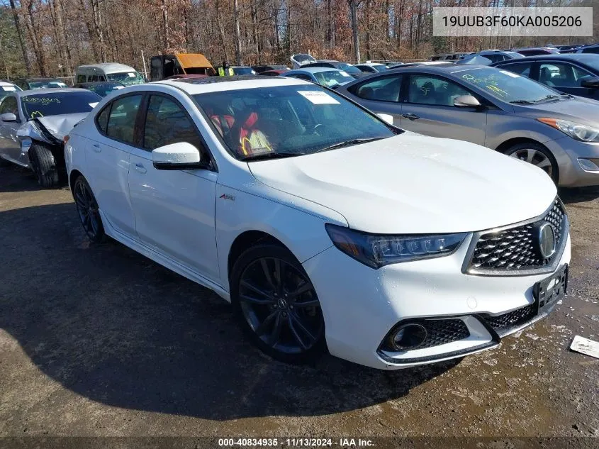 2019 Acura Tlx Tech A-Spec Pkgs VIN: 19UUB3F60KA005206 Lot: 40834935