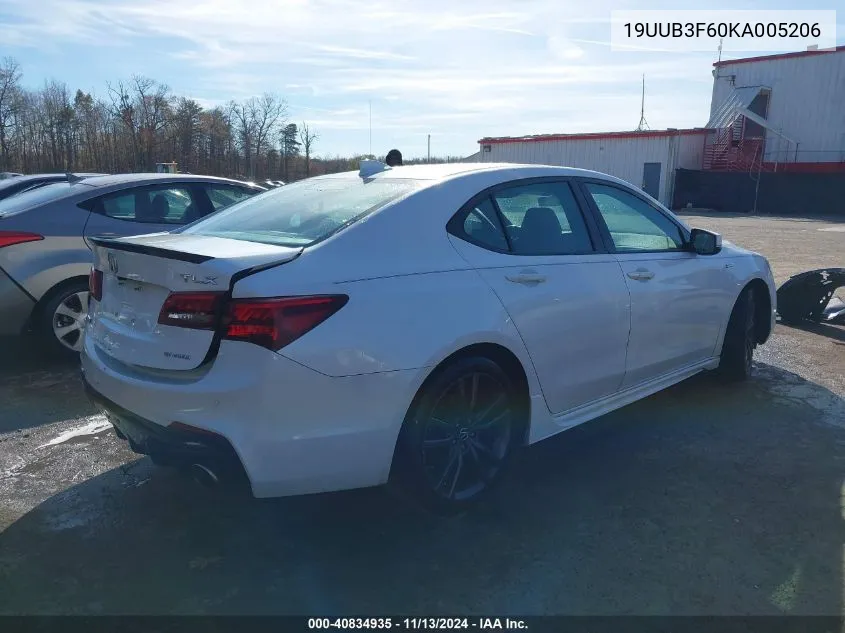 2019 Acura Tlx Tech A-Spec Pkgs VIN: 19UUB3F60KA005206 Lot: 40834935