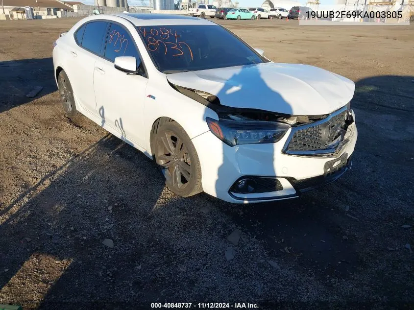 2019 Acura Tlx Tech A-Spec Pkgs/W/A-Spec Pkg VIN: 19UUB2F69KA003805 Lot: 40848737