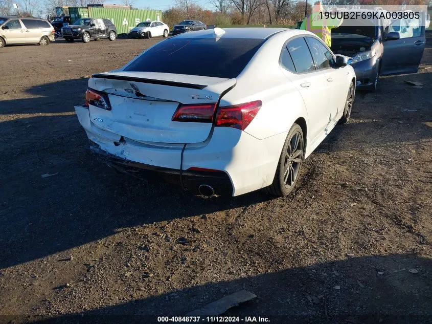 2019 Acura Tlx Tech A-Spec Pkgs/W/A-Spec Pkg VIN: 19UUB2F69KA003805 Lot: 40848737