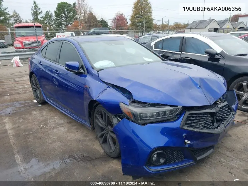 2019 Acura Tlx Tech A-Spec Pkgs VIN: 19UUB2F6XKA006356 Lot: 40890700