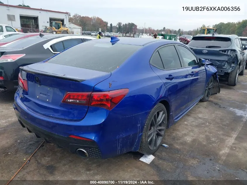 2019 Acura Tlx Tech A-Spec Pkgs VIN: 19UUB2F6XKA006356 Lot: 40890700