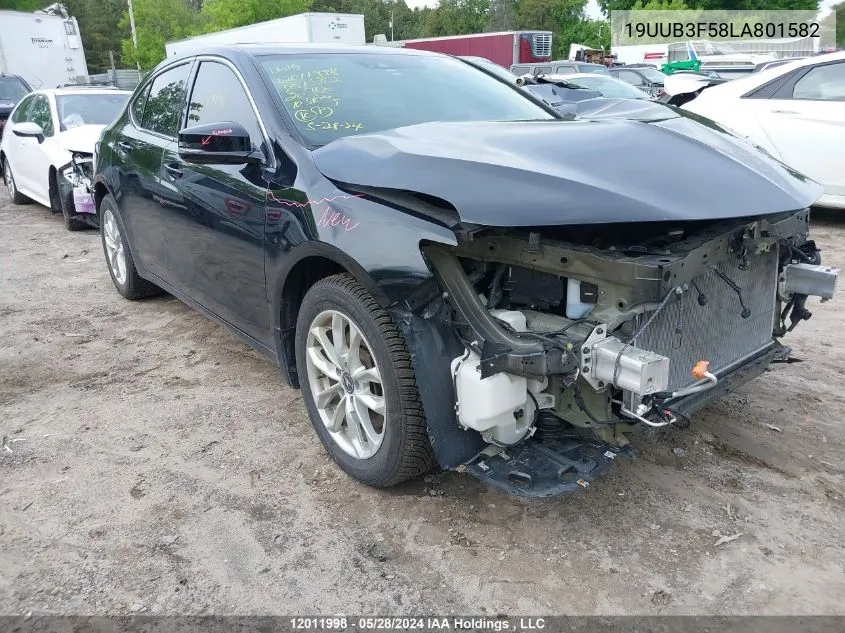 2020 Acura Tlx VIN: 19UUB3F58LA801582 Lot: 12011998