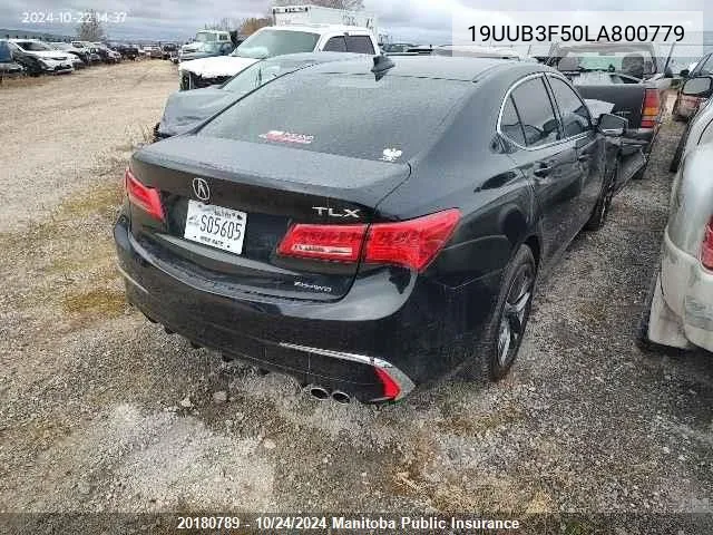 2020 Acura Tlx V6 VIN: 19UUB3F50LA800779 Lot: 20180789