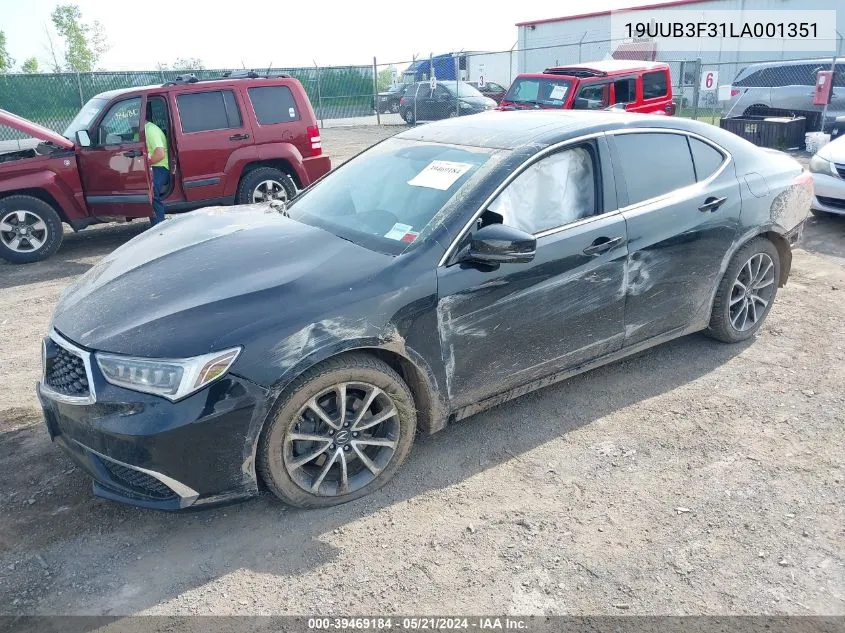 2020 Acura Tlx Standard VIN: 19UUB3F31LA001351 Lot: 39469184