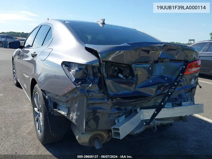 2020 Acura Tlx Standard VIN: 19UUB1F39LA000114 Lot: 39608137