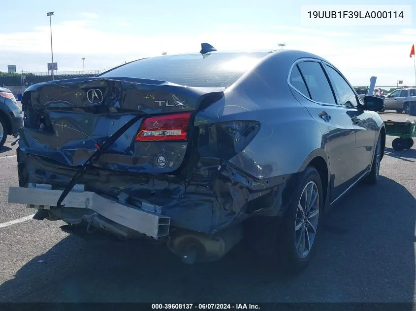 2020 Acura Tlx Standard VIN: 19UUB1F39LA000114 Lot: 39608137