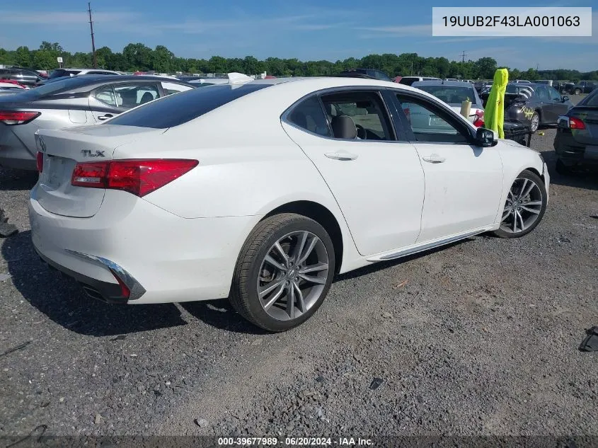 2020 Acura Tlx Tech Package VIN: 19UUB2F43LA001063 Lot: 39677989